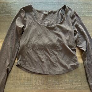 Elegant Long Sleeve Top in Taupe